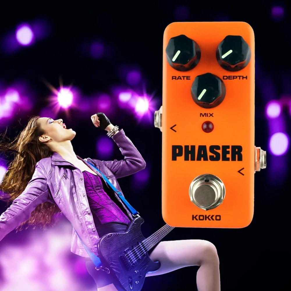 KOKKO FPH2 Phaser Мини педаль эффектов для электрогитары теплый аналоговый фазовый