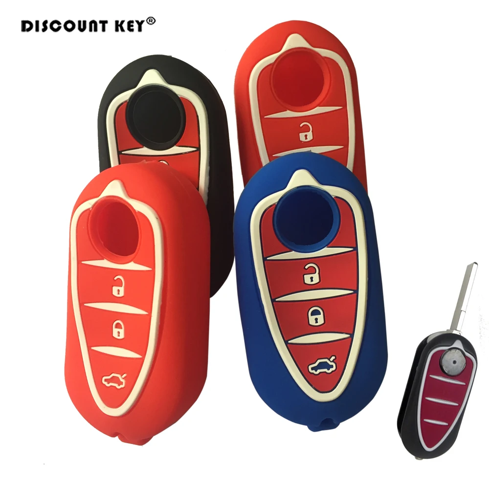 car accessories Silicone Car key cover Case For Alfa Romeo Mito Giulietta 159 GTA remote stickerl Fob case | Автомобили и