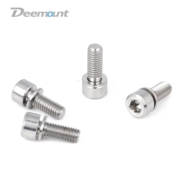 Deemount 4 шт. болты M6 Ti 16/18/20 мм титановая шестигранная головка гнездо винты крепежные