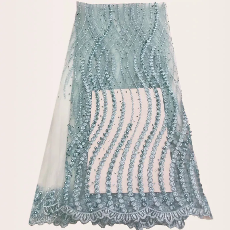 Good Quality Nigerian tulle lace fabric For Wedding Dress African Mesh Lace Fabric HX1165-2 | Дом и сад