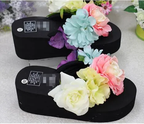 Оптовая продажа эксклюзивные женские сандалии ручной работы с розовыми цветами