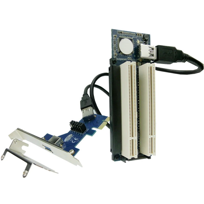 Riser PCI-E x16 pcie pci Express 16X to 2x PCI slot Extender Card adapter ADP09925 |