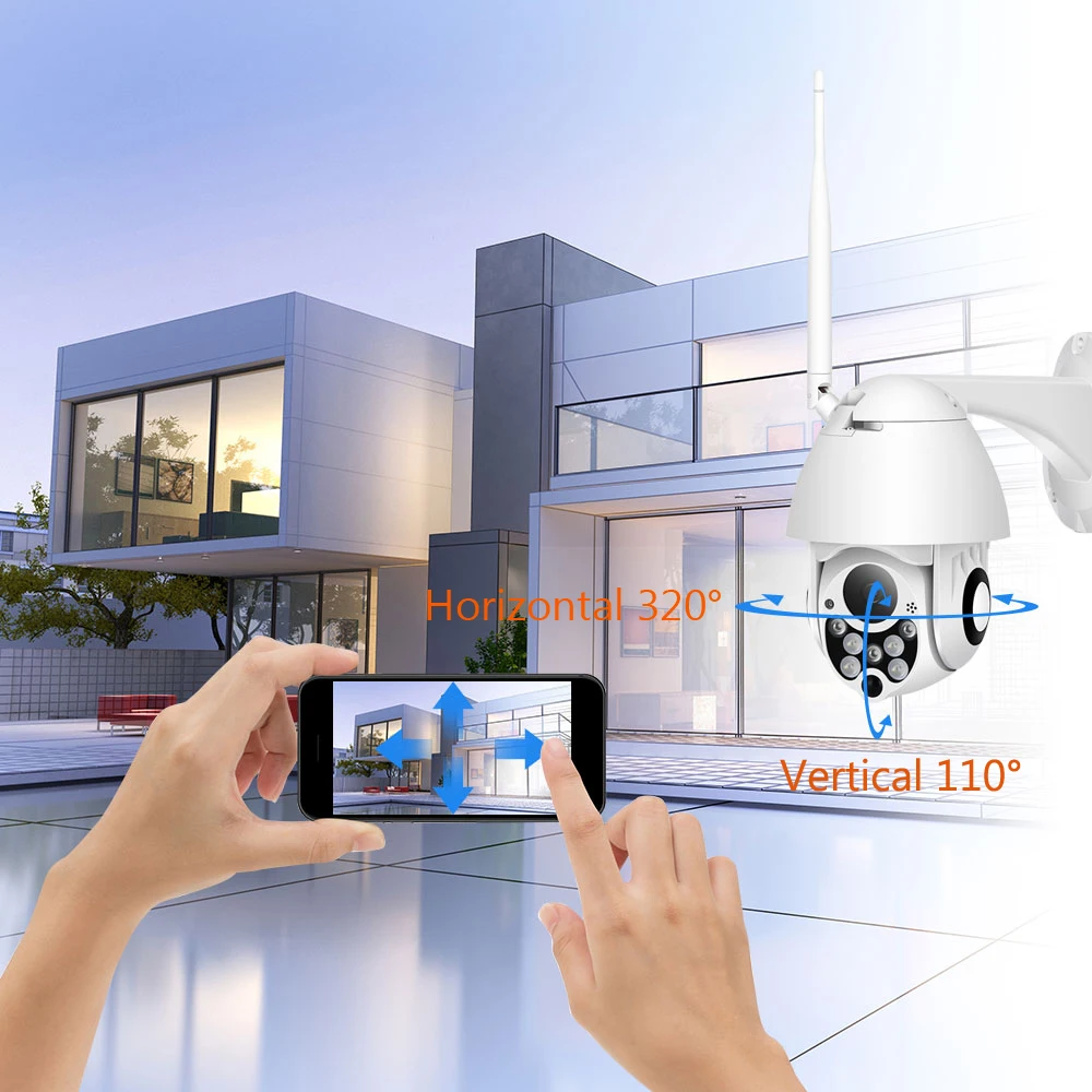Беспроводная WIFI ip камера TOMLOV открытая HD 1080 P 2MP Wi Fi CCTV PTZ Onvif домашняя