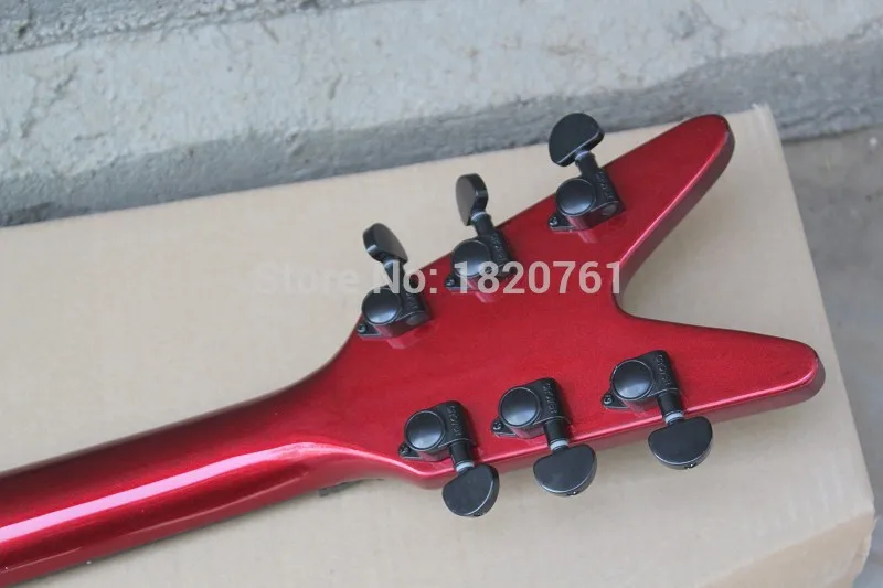 Оптовая продажа высокое качество Flying V модель EMG pick up Dean красная электрическая