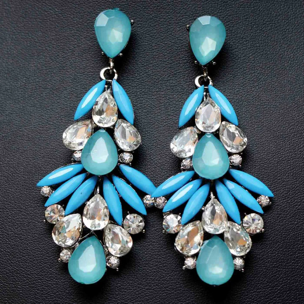 Женские модные серьги Новое поступление брендовые милые металлические с драгоценными камнями серьги-гвоздики с кристаллами для женщин и девочек E367 350