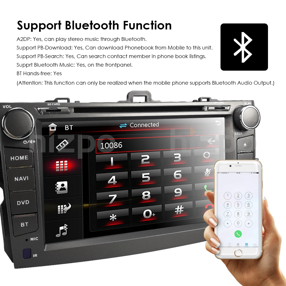 " сенсорный экран стерео радио Автомобильный CD dvd-плеер gps навигация для Toyota Corolla 2007-2011 Авто Аудио TPMS DVBT DVR RDS DAB