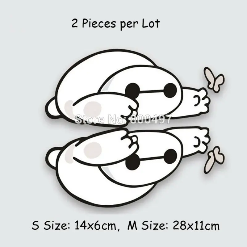 2 х Новые стайлинга автомобилей с буквенным принтом Большой Герой 6 Baymax бабочкой
