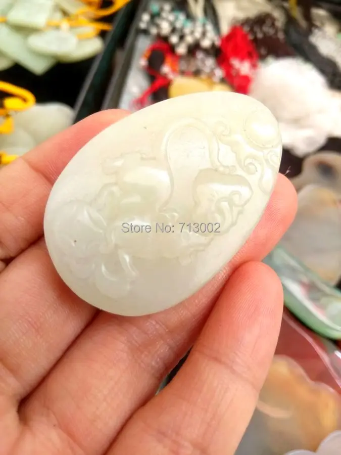 Fine milky White Jade mouse Pendant jadeite Amulet mice Necklace Talisman Chinese zodiac | Дом и сад