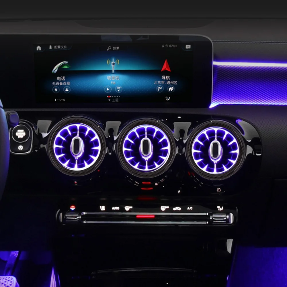 Для Mercedes Benz A Class W177 V177 A180 A200 A220 A250 Автомобильная Центральная приборная панель стороны кондиционер вентиляционное отверстие кольцо накладка
