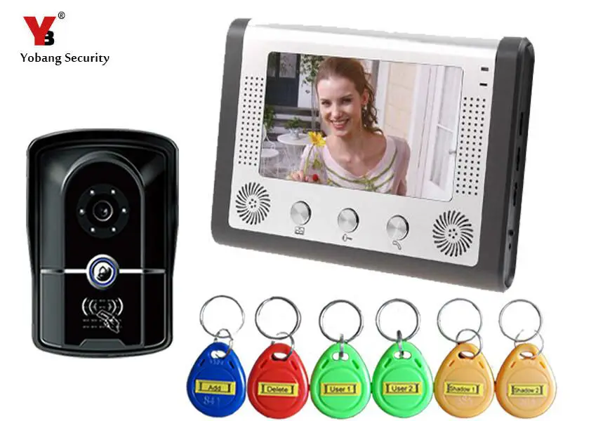 

Yobang Security Video Door Phone RFID Access Door Camera CMOS Video Doorphone Home Security Camera Monitor Door Video Cam