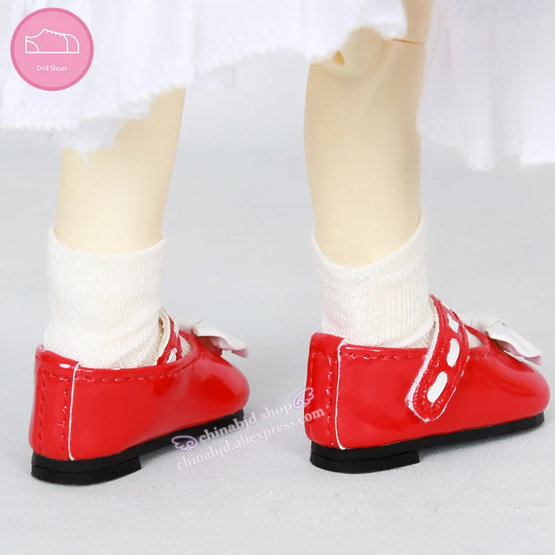 Туфли для кукол BJD 1/6 кожаные туфли красные черные цвета обувь IP YOSD длина WX6 29 4 7 см