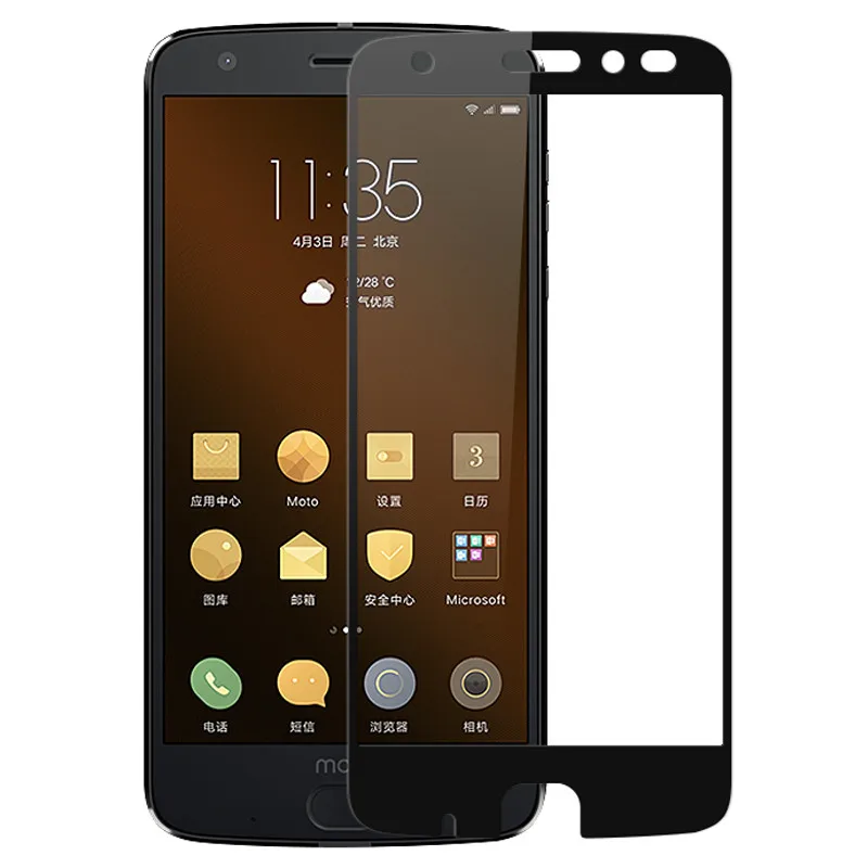 For Motorola Moto Z2 Force Full Cover Screen Protector 9H Tempered Glass Covering Protective Film On Z 2 Z2Force XT1789 XT 1789 | Мобильные