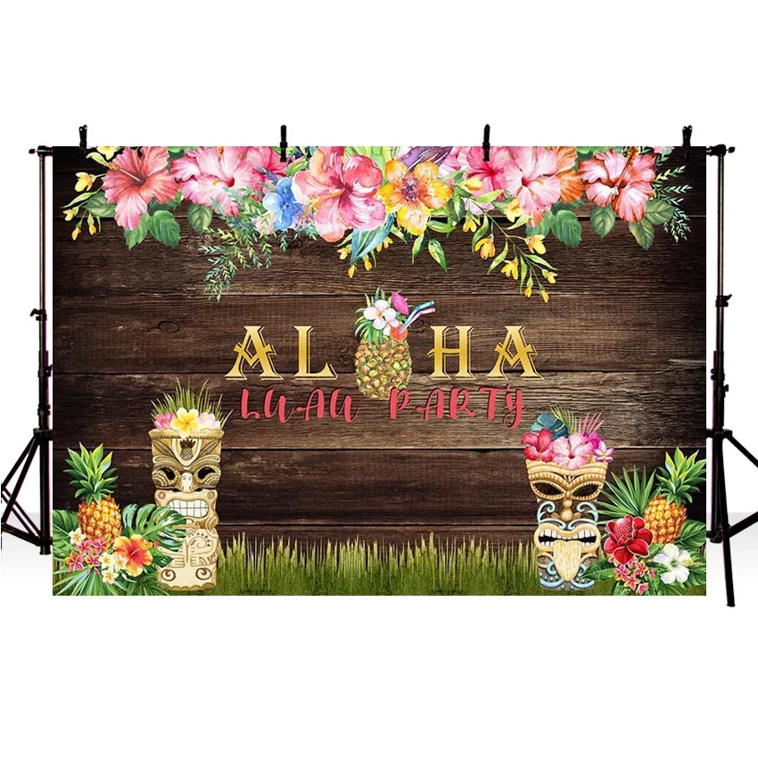 Mehofond Луо фон для фотосъемки с изображением Tiki Aloha вечерние тропический Настенный