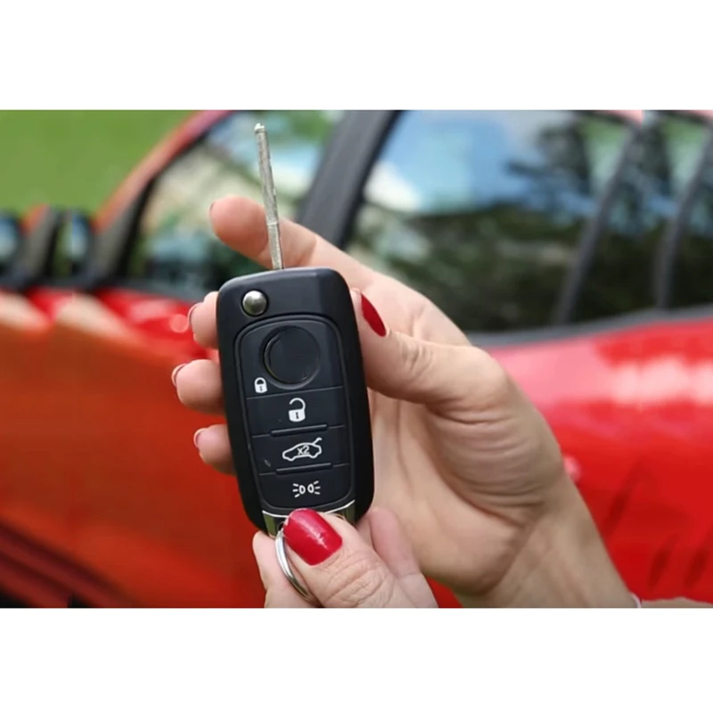 100% кожаный чехол для автомобильного ключа Fiat с дистанционным управлением