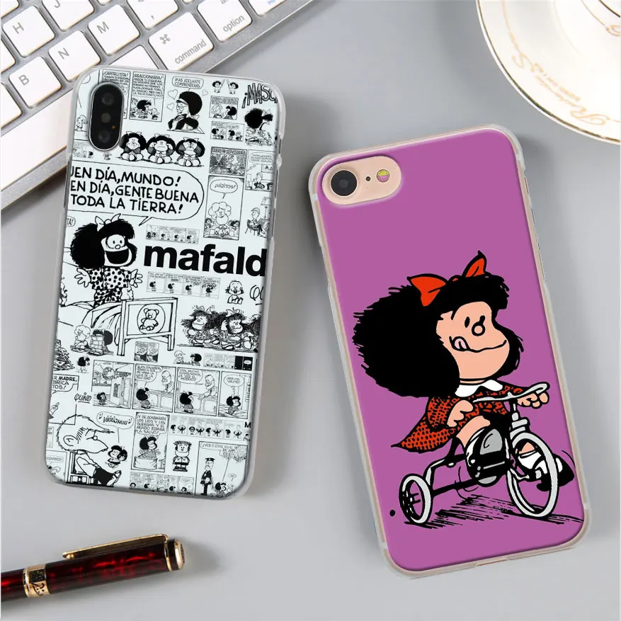 Mafalda чехол для телефона для Apple iPhone X XR 7 8 Plus 6 6s Plus XS MAX 11 Pro Max SE чехол для телефона Coque