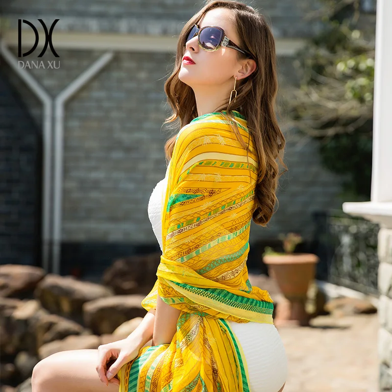 245*110cm Silk Scarf Luxury Brand Women Shawls New Fashion Long Yellow Airplane Pure Bandana Scarves Blanket Hijab Face Shield |