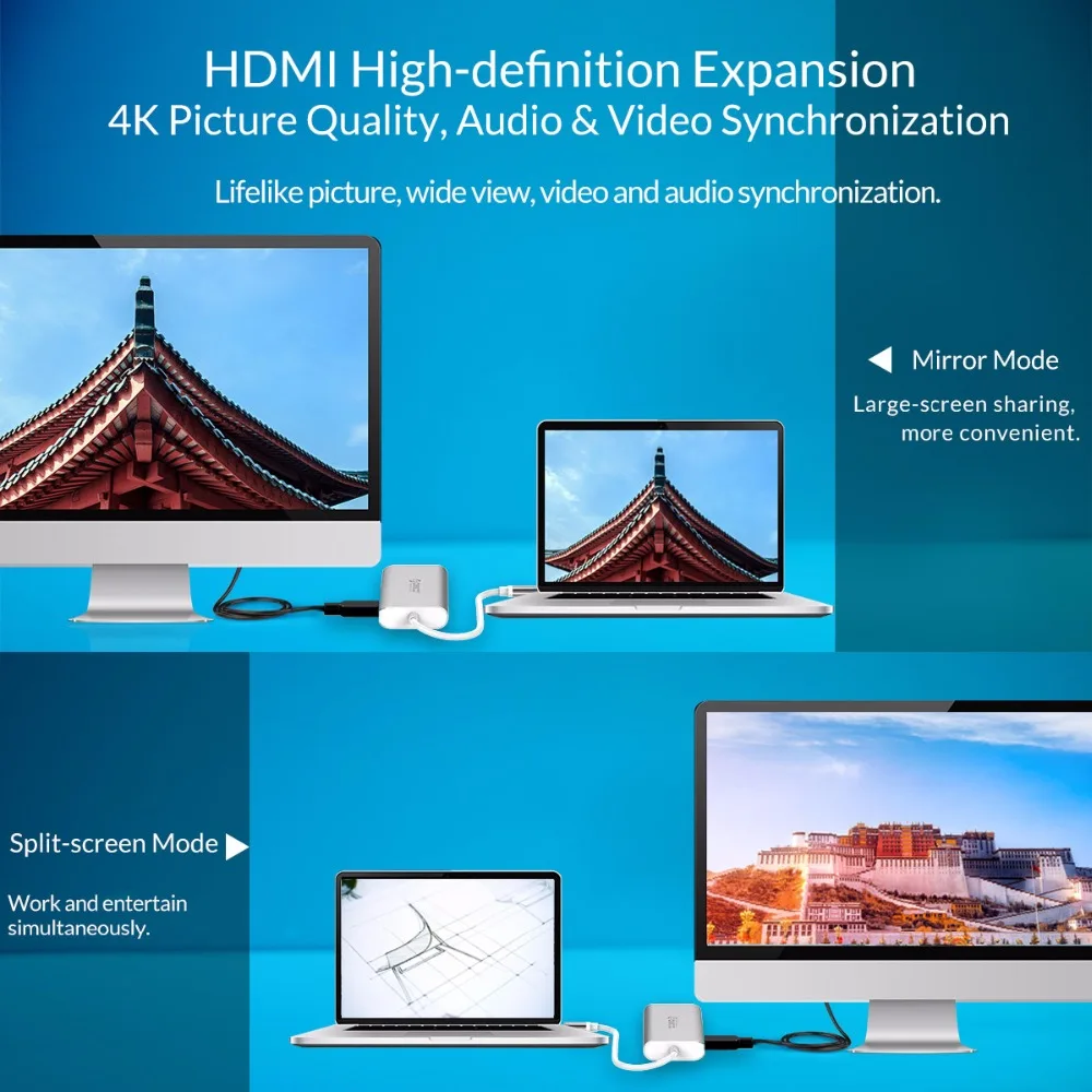 ORICO USB HUB C к HDMI 3 0 RJ45 SD Card Reader для MacBook Samsung Galaxy S9 S8 Note 8 Huawei Mate 10 P20 Type HUB|USB-хабы| |