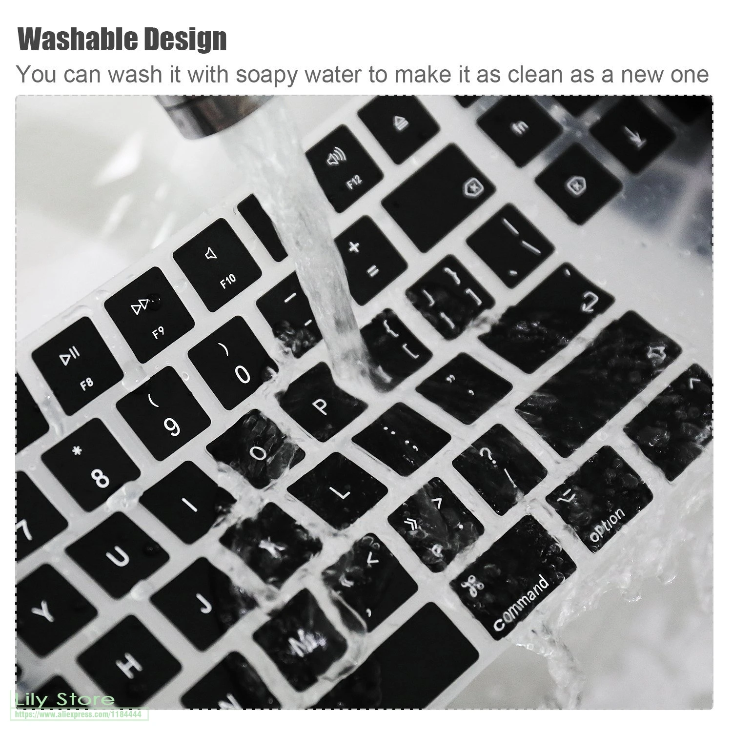 Силиконовая накладка на клавиатуру защитная для клавиатуры Apple Magic Keyboard с номером