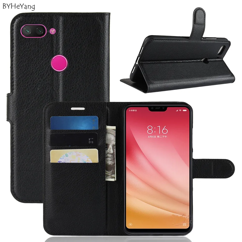 Чехол-Кошелек для Xiaomi Mi 8 Lite роскошный кожаный чехол телефона Xiomi Xaomi Mi8 откидная