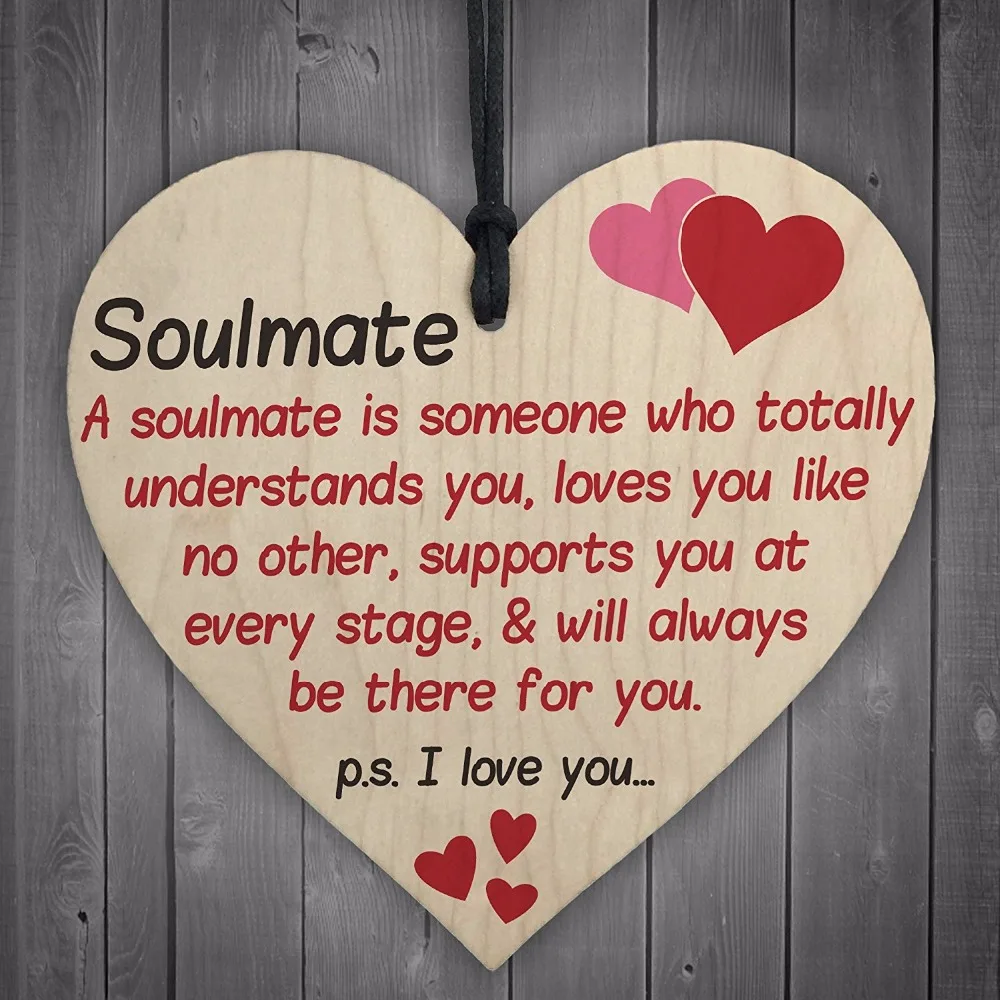 Meijiafei Soulmate I Love You висящее деревянное сердце день Святого Валентина знак муж жена |