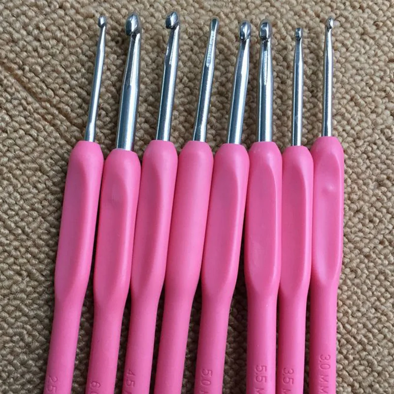 8 шт. разноцветные спицы смешанный металлический крючок для вязания набор TPR и