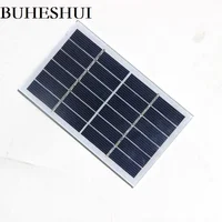 BUHESHUI 100pcs 1W 6V Solar Cell Module Glass Laminated Polycrystalline Solar Panel Charger For 3.7V Battery 115*70MM Wholesale