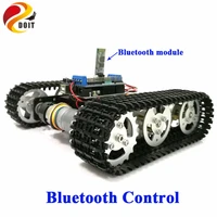 doit bluetooth control metal robot rc tank car chassis crawler tracked robot competition with uno r3 boardmotor drive shield