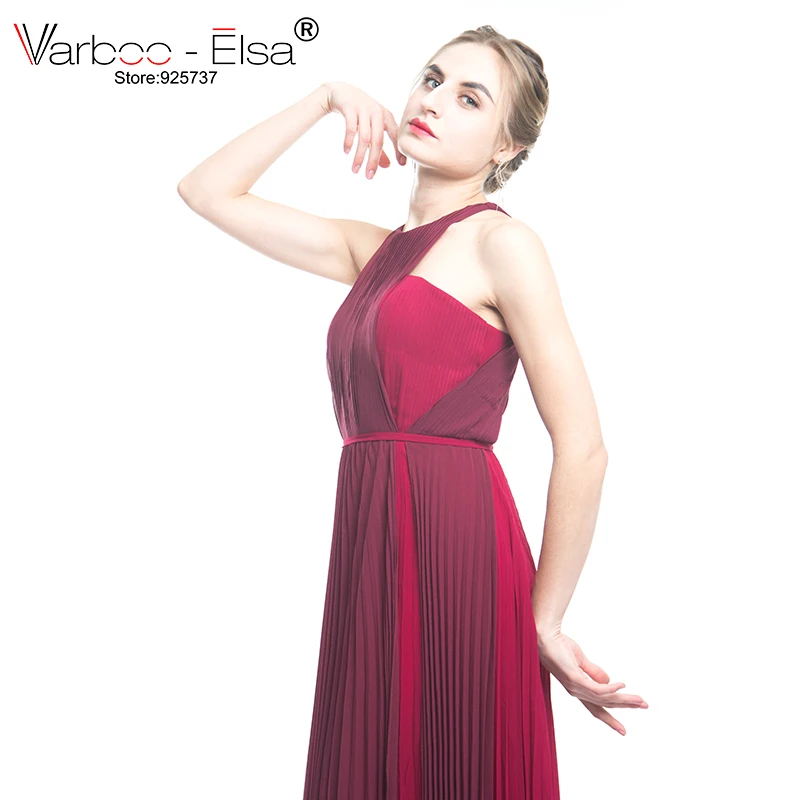 VARBOO_ELSA Elegant Long Evening Dress Wine Red Sleeve Formal Dresses Tulle Appliques Party 2021 | Свадьбы и торжества