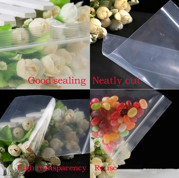 200 pcs Clear Soft Bony bags Transparent PE Bags Packing Self Adhesive Seal | Дом и сад
