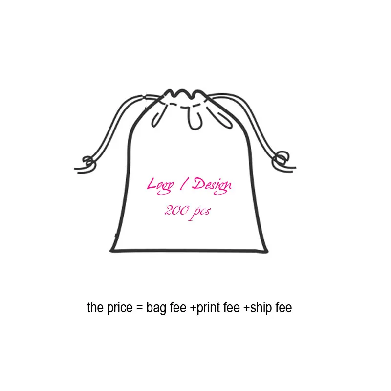 200pcs logo bag Темно-синее хлопковое ювелирные изделия подарок мешок 8x10 см x 9 см x 12 см x 10x15 см(13x17 см Упаковка из 50 вечерние конфеты мешок на завязках сумка - Цвет: 200pcs logo bag