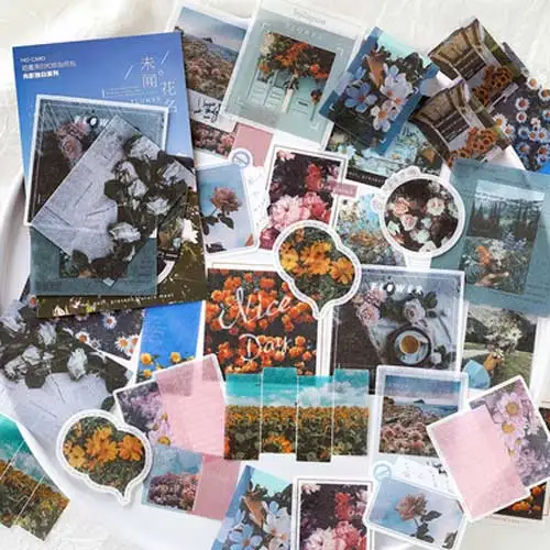 2-Flower Season 40 шт./упак. ins Nordic путешествия природные пейзажи Стикеры s для канцелярских принадлежностей Скрапбукинг Diy Дневник Стикеры альбом журнал прикрепить ярлык - Цвет: 2-Flower Season