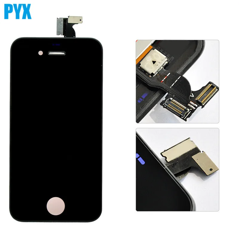 Black White For iPhone 4S LCD Display with Touch Digitizer Assembly Repair Glass Free Shipping |