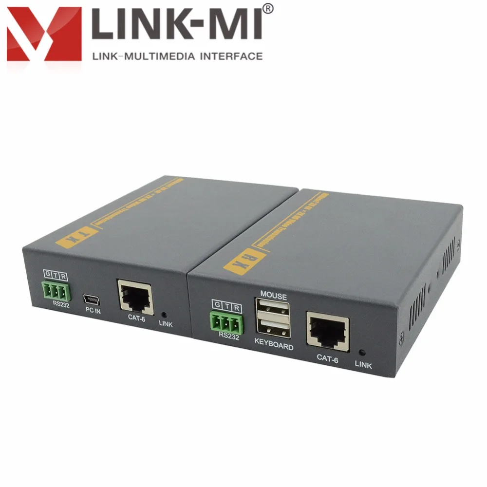 LINK-MI HT201DKM 100 м DVI + USB KVM Удлинитель на Cat6 Поддержка клавиатуры/Мышь HDBaseT HDMI