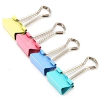 6 ppslot clips 151925324151mm metal binder clips stationery binding supplies colorful clips schooloffice supplies