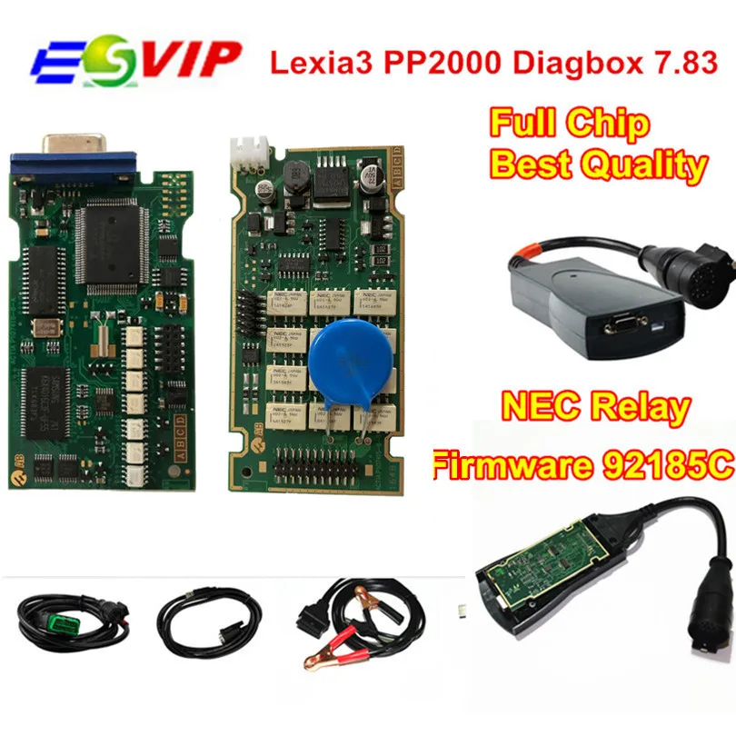 Скидка цена лучший полный чип Lexia3 V48/V25 новейший Diagbox V7.83 PP2000 Lexia-3 прошивка 921815C диагностический инструмент