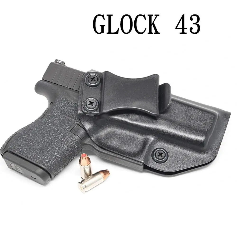 IWB Kydex кобура для Glock 17 19 22 23 25 26 27 28 Размеры 31, 32, 33, 43 43X внутри пояса скрытого ношения CCW aiwb добавления - Цвет: Right Glock 43 43X