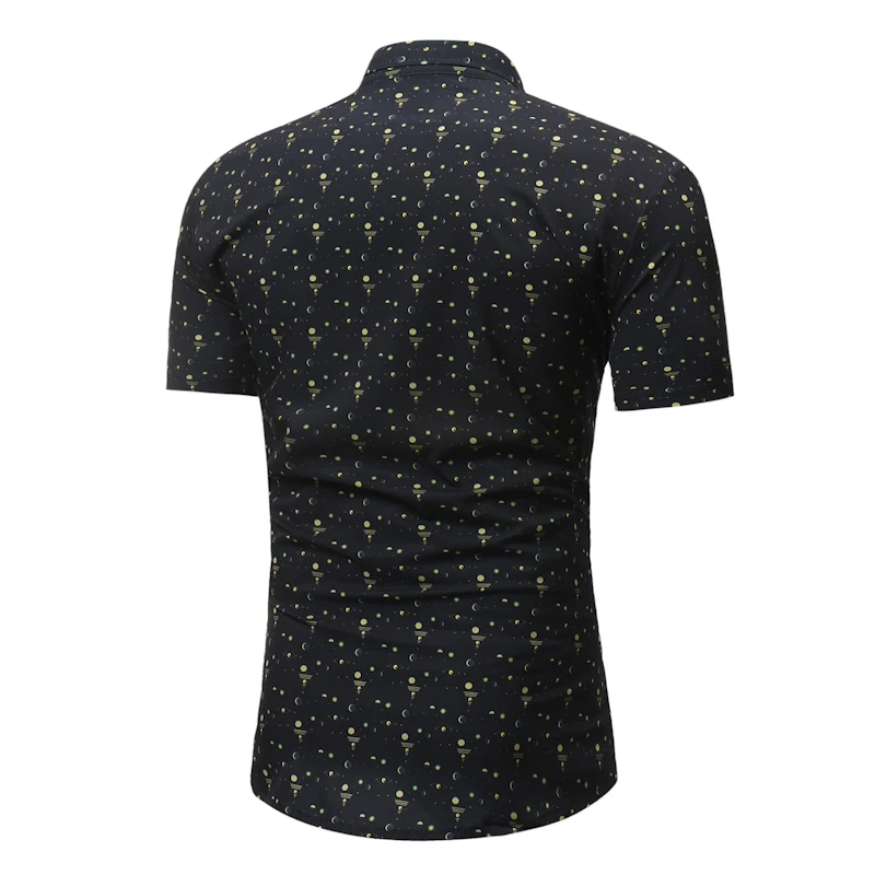 Новое поступление гавайская рубашка мужская 2018 мужской Повседневное Camisa Masculina