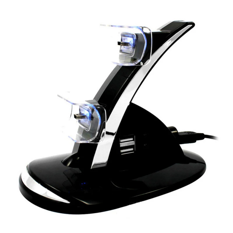 Светодиодная Двойная зарядка USB док станция зарядное устройство для PlayStation 3