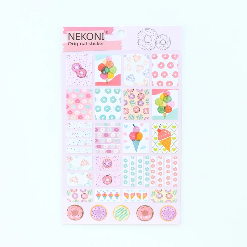 Оранжевый Domikee мультфильм милый kawaii школы Декоративные DIY дневник планировщик наклейки набор канцелярские принадлежности, конфеты пуля журнал наклейки - Цвет: Оранжевый