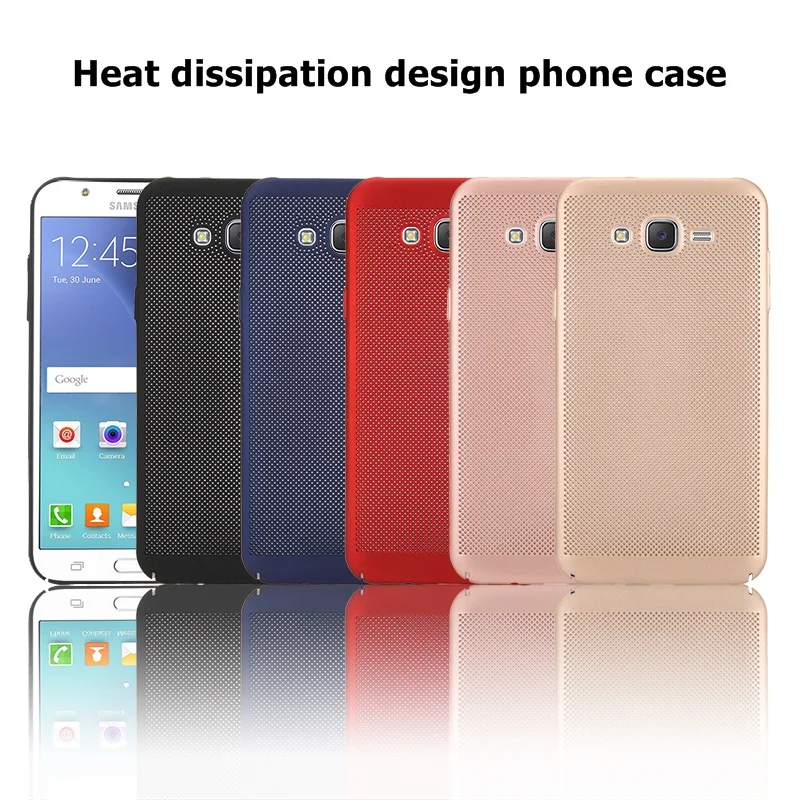 Чехол для Samsung Galaxy J2 J3 J300 J5 J500 J7 2015 TPU Жесткий задней панели с теплоотводом дышащий