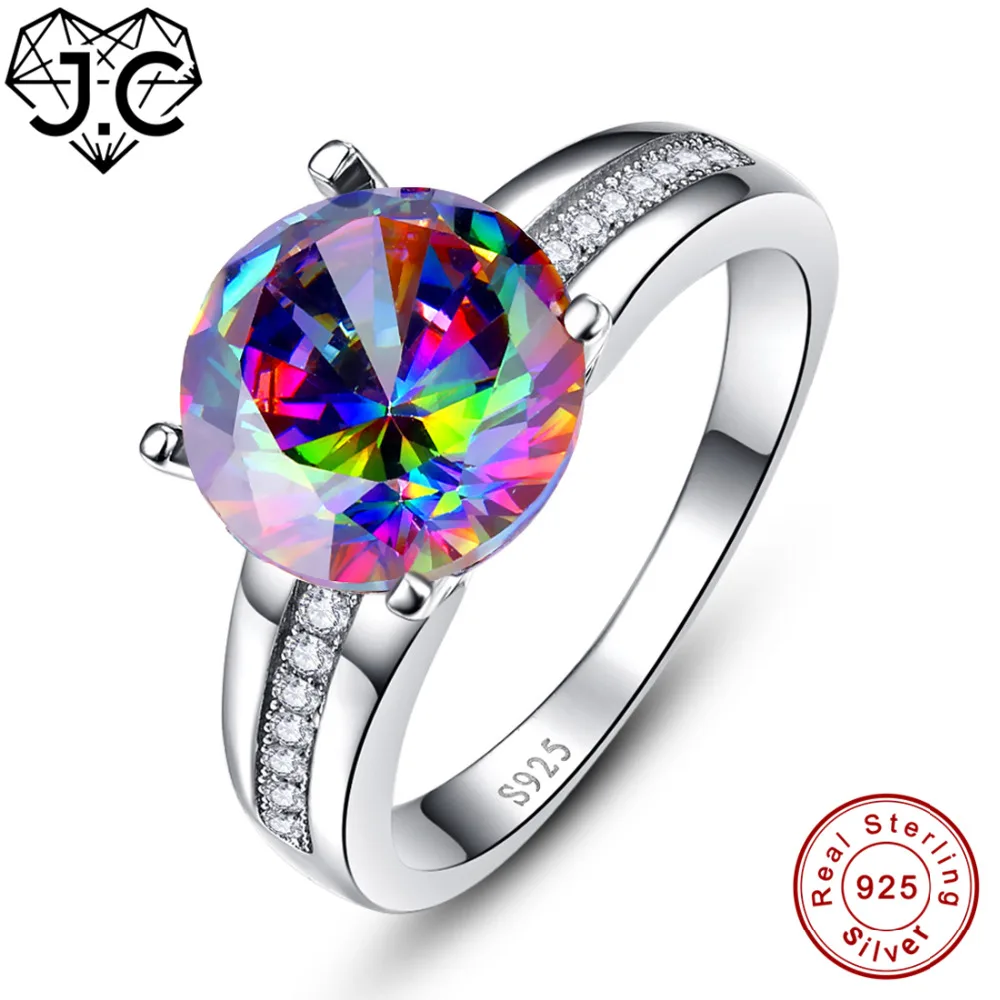 Женское кольцо из серебра 925 пробы с рубином и белым топазом|fine jewelry|jewelry ringsjewelry ruby