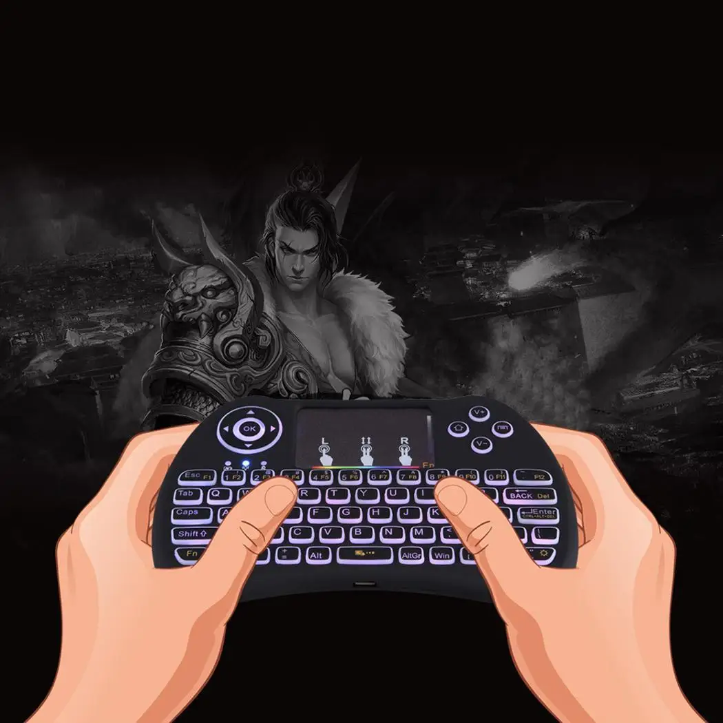 92 Keys 2.4GHz Backlit Wireless Touchpad Keyboard Mouse For PC/Television H9 keys wireless with Touchpad. | Компьютеры и офис
