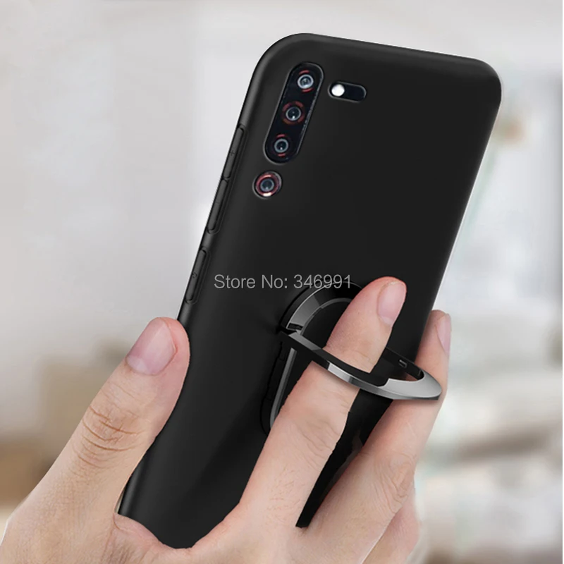 Z6 PRO Funda для lenovo Z6 Pro чехол Роскошный 6,39 дюймов мягкий черный силиконовый магнитный автомобильный держатель кольцом для lenovo Z6 Pro крышка