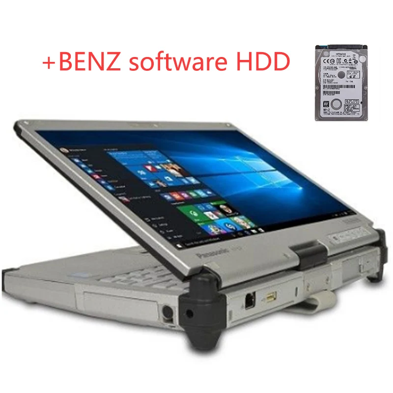 Only laptop with HDD Новинка-09 программное обеспечение forMB Star SD Подключение C4 с ноутбуком CF-C2 i5 для Dignosis C4 автомобильный диагностический инструмент SD компактный 4 OBD2 сканер - Цвет: Only laptop with HDD