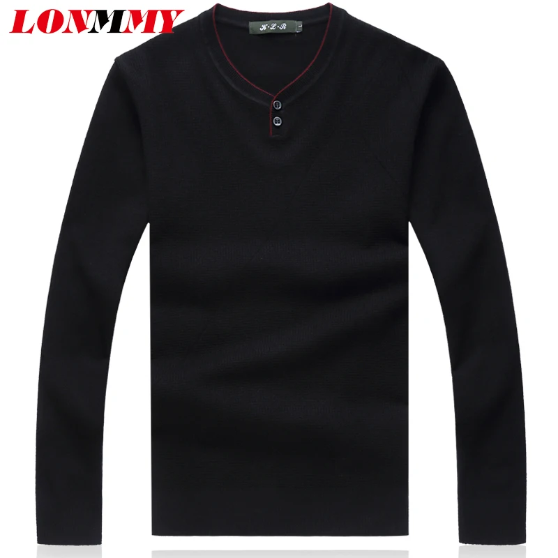 Мужской свитер LONMMY 5XL 6XL 7XL 8XL Мужская одежда пуловер с v образным вырезом мужской