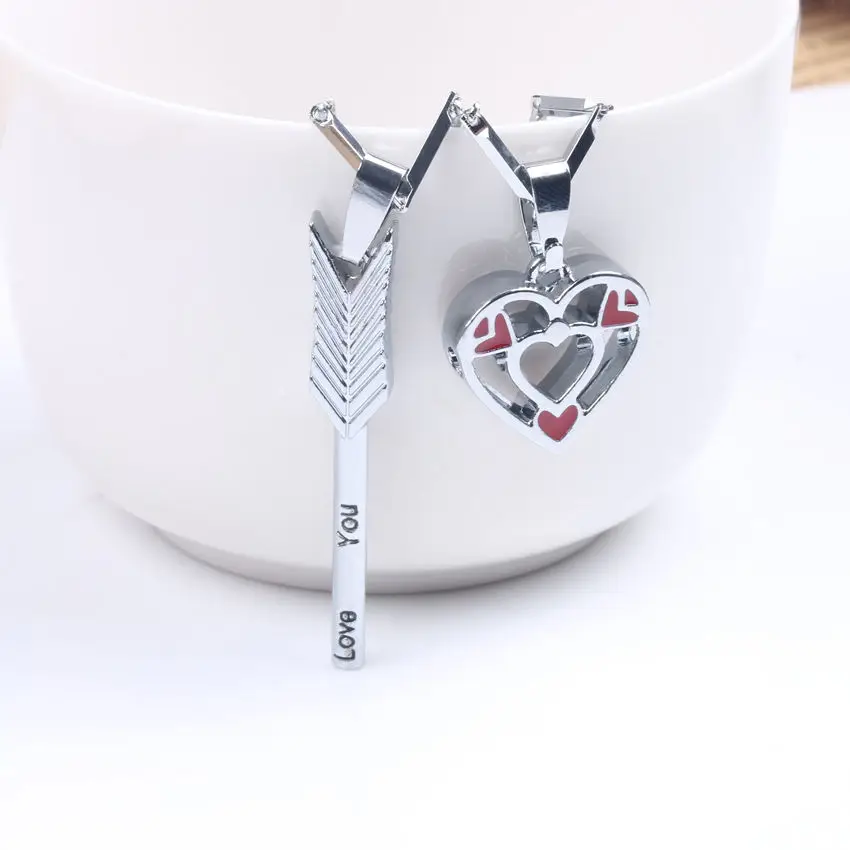New design fashion crystal necklace &amp pendants 2016 arrow heart shape vintage choker for women men couple | Украшения и