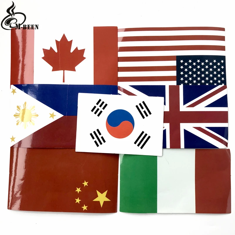 Горячая Распродажа 7 шт. Корейская Канада Англия США флаги страны стикер s чемодан
