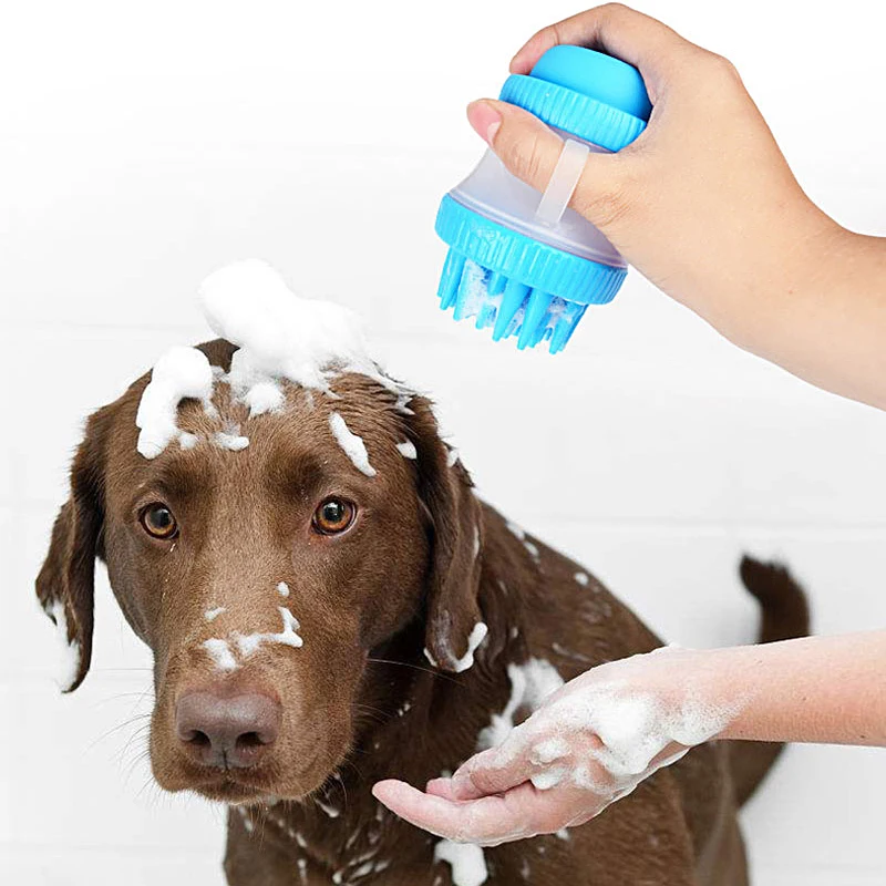 Фото Многофункциональная силиконовая щетка для мытья ног домашних животных массаж
