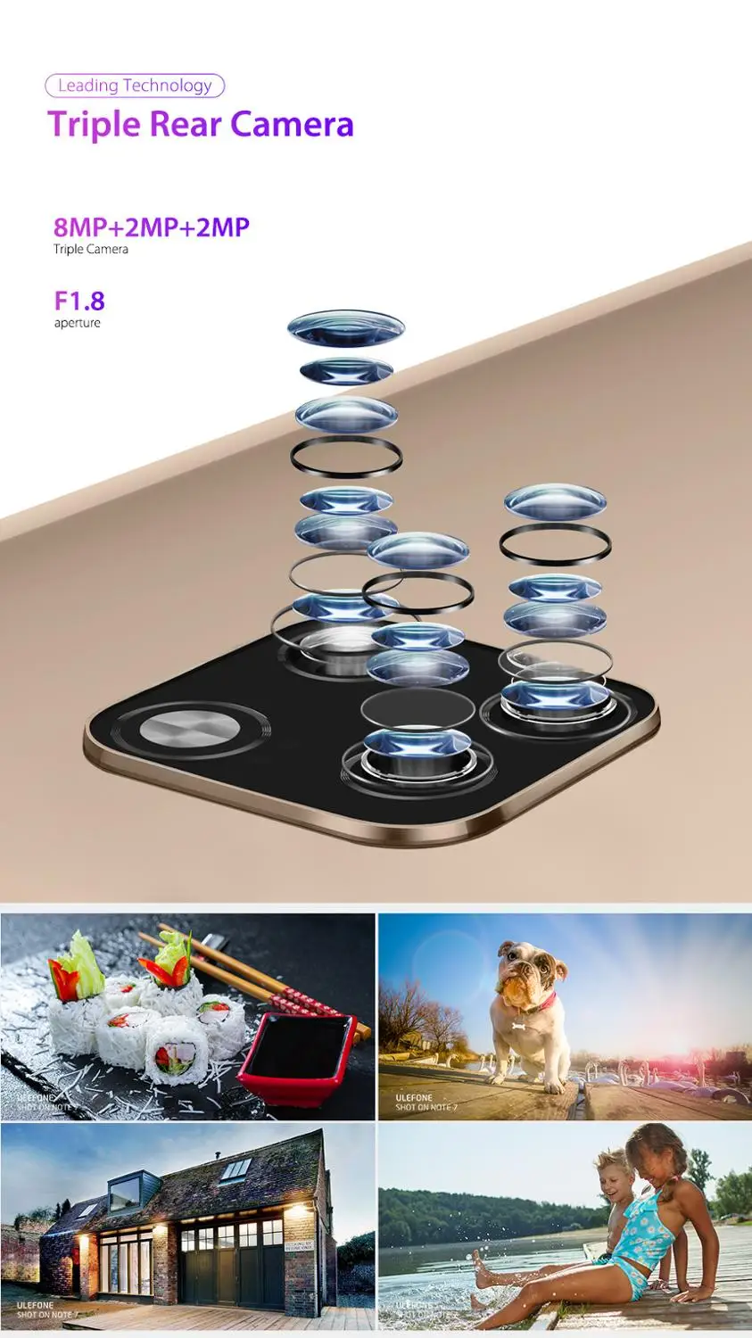 DOOGEE Y8 Android 9,0 мобильный телефон 6,1 inch 19:9 Экран MTK6739 4 ядра 3 GB 16 GB 8MP 3400 mAh отпечатков пальцев 4G смартфон