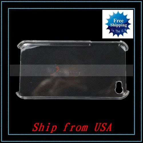 Free Shipping + Wholesale 5pcs/lot Crystal Hard Case Cover For iPhone 4G Ship from USA-I00055 |